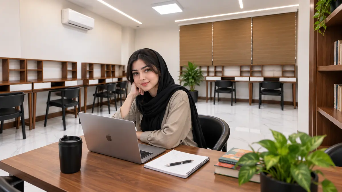 فضای پانسیون مطالعاتی دخترانه چکاوک در تهران